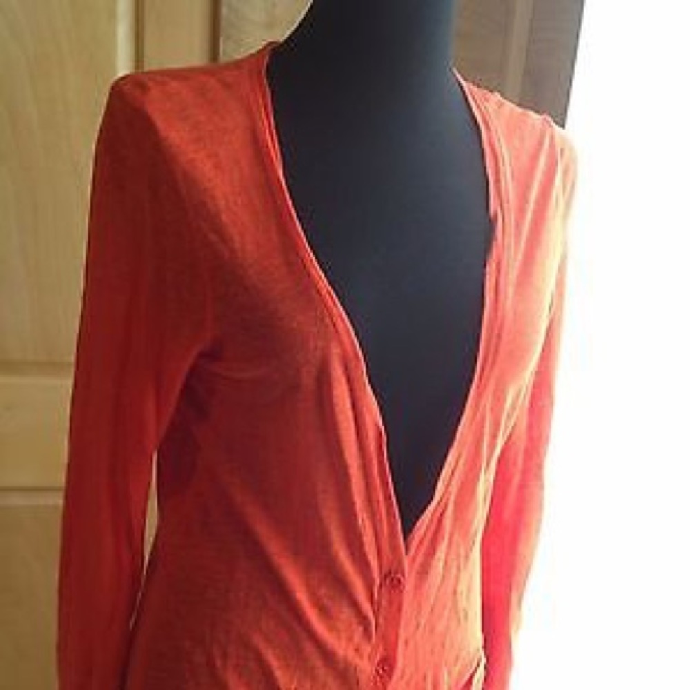 J. Crew Cardigan Small Slouch Boyfriend Linen